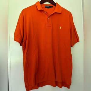 Polo by Ralph Lauren Polo Orange Yellow Pony Classic Fit Cotton Men's Large